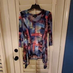 Karen Kane Size L Multi Blouse Tunic